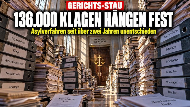 Asyl-Stau vor Gericht: 136.000 Klagen warten seit über zwei Jahren!