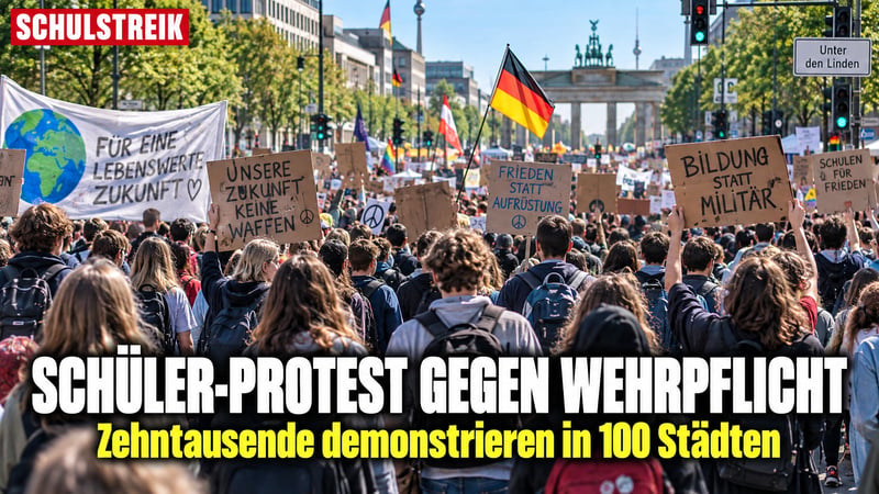 Aufstand im Klassenzimmer: Schüler in 100 Städten gegen die Wehrpflicht!