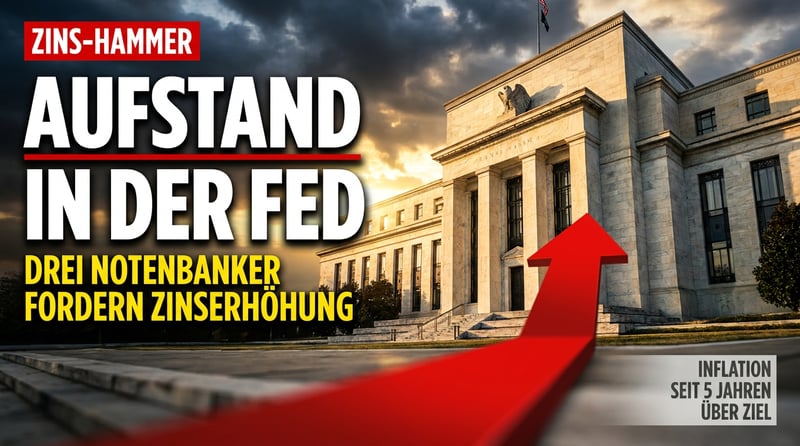 Aufstand in der Fed: Drei Notenbanker fordern Zinserhöhungen – und entlarven damit das Inflationsdesaster