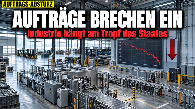 Auftrags-Absturz: Deutsche Industrie hängt am Tropf des Staates