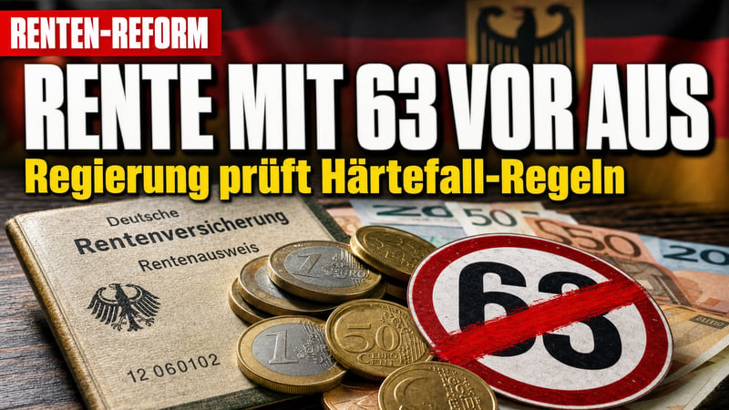 Aus für die Rente mit 63: Kommt jetzt die Härtefall-Klausel?