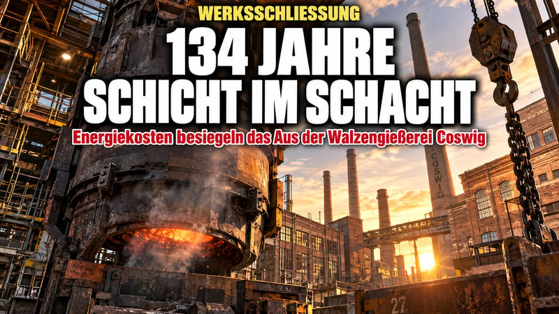 Aus nach 134 Jahren: Energiekosten erdrosseln Sachsens Walzen-Riesen!