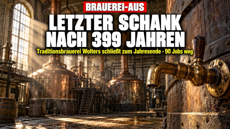 Aus nach 399 Jahren: Wolters-Brauerei zapft zum letzten Mal!