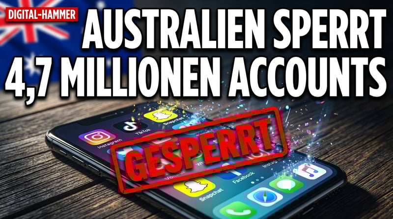 Australien macht Ernst: Fast fünf Millionen Kinder-Accounts in sozialen Medien stillgelegt