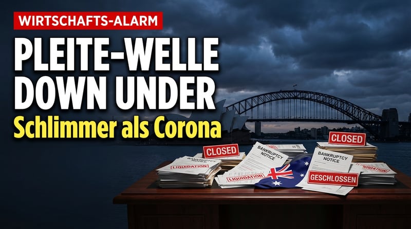 Australiens Wirtschaft am Abgrund: Firmenpleiten übersteigen selbst das Corona-Niveau