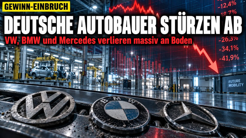 Auto-Absturz: VW, BMW und Mercedes verlieren den Anschluss