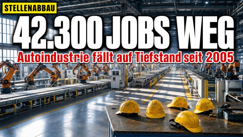 Autoindustrie am Boden: 42.300 Jobs weg â Tiefstand seit 2005!