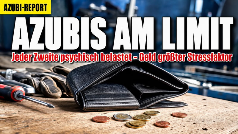 Azubi-Report 2026: Jeder Zweite am Limit – Geld ist der größte Stress