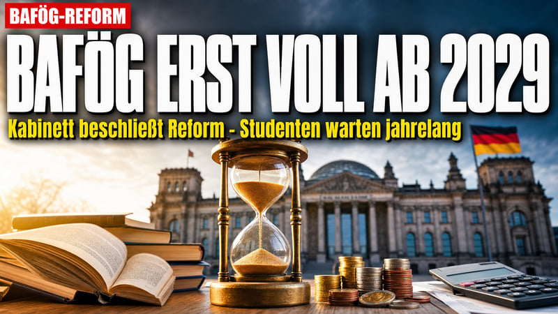 BAföG-Reform beschlossen: Studenten warten bis 2029 auf volles Geld