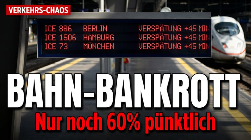 Bahn-Bankrotterklärung: Wenn vier von zehn ICE zu spät sind, gilt das als Erfolg