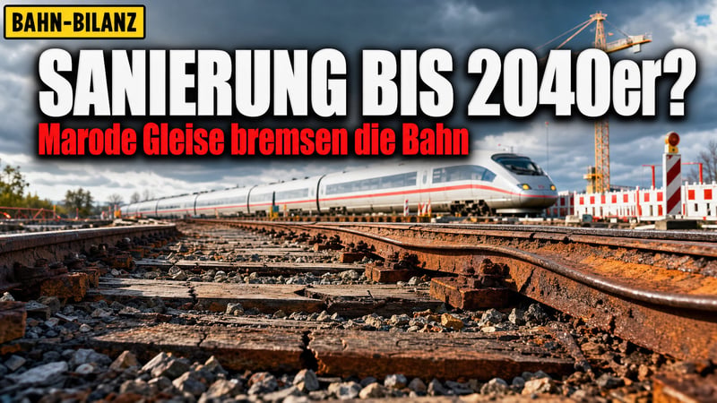 Bahn-Sanierung gestreckt: Marode Gleise bremsen bis in die 2040er