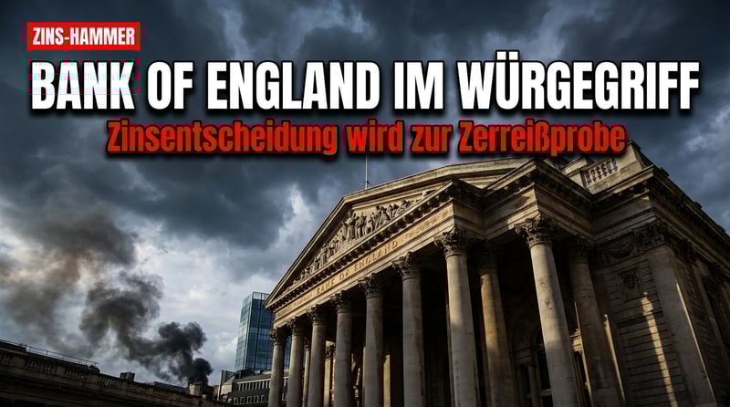 Bank of England im Würgegriff des Iran-Krieges: Zinsentscheidung wird zur Zerreißprobe