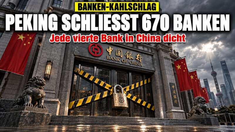 Banken-Kahlschlag in China: Peking macht jede vierte Bank dicht!