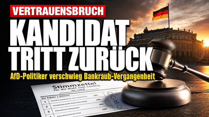 Bankraub verschwiegen: AfD-Kandidat stürzt über seine Vergangenheit