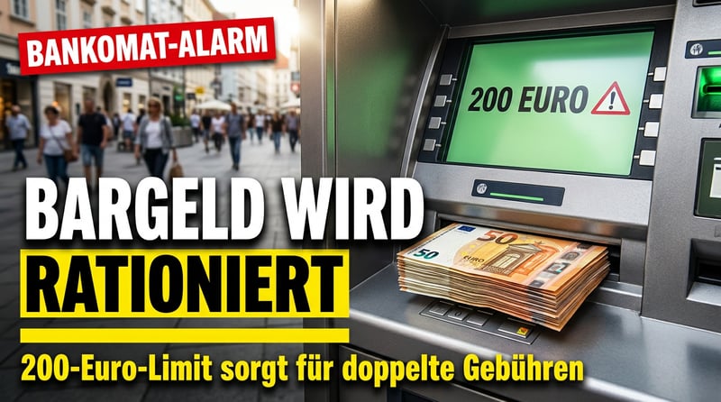 Bargeld-Rationierung durch die Hintertür: 350 Automaten in Österreich spucken nur noch 200 Euro aus