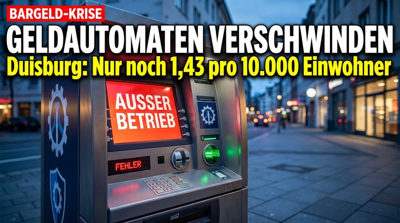 Bargeld-Versorgung bricht ein: Deutsche Städte verlieren massenhaft Geldautomaten