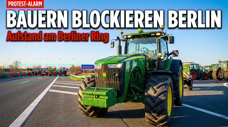 Bauernaufstand am Berliner Ring: Landwirte blockieren Autobahn-Auffahrten aus Verzweiflung