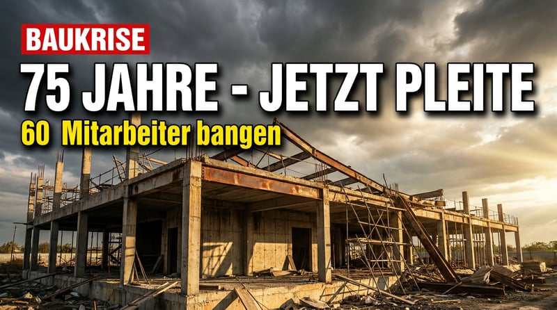 Baukrise frisst die nächste Traditionsfirma: 75 Jahre Handwerk, jetzt der Insolvenzantrag