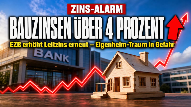 Bauzinsen ĂĽber 4 Prozent: Der Eigenheim-Traum wird zum Luxus!
