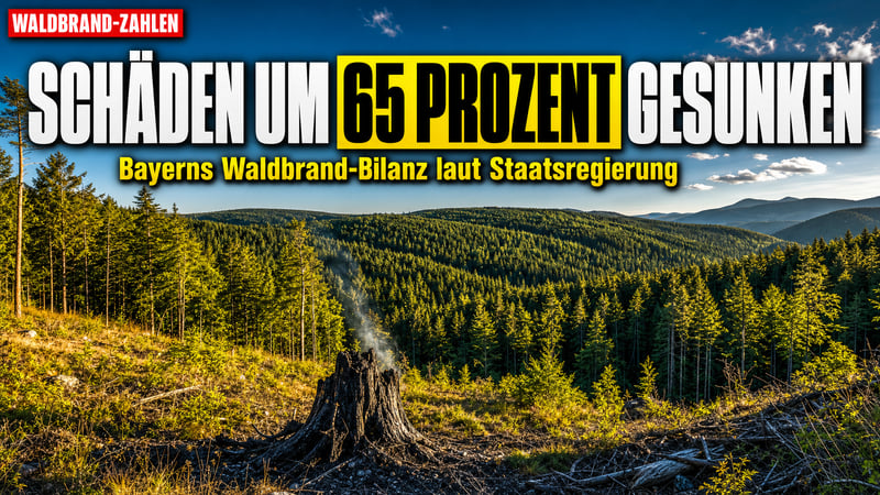 Bayerns Waldbrand-Bilanz: Schäden um 65 Prozent eingebrochen