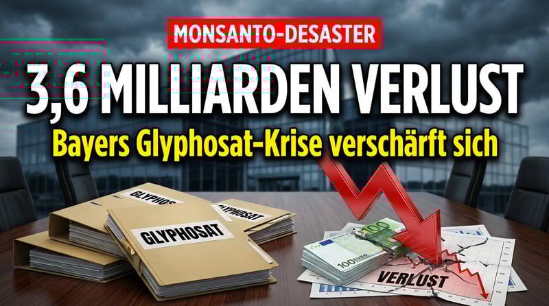 Bayers Monsanto-Desaster: Glyphosat-Klagen reißen 3,6-Milliarden-Loch in die Bilanz