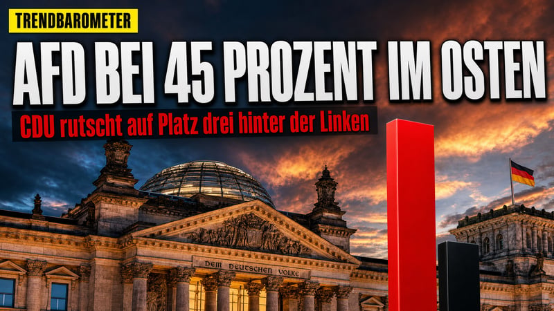 Beben im Osten: AfD bei 45 Prozent – CDU rutscht auf Platz drei
