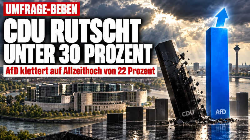 Beben im Westen: Wüsts NRW-CDU rutscht erstmals unter 30 Prozent!