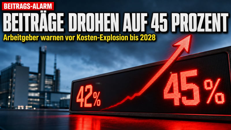 Beitrags-Schock: Arbeitgeber warnen vor 45 Prozent bis 2028!