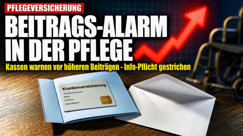 Beitrags-Schock in der Pflege: Kassen warnen, Info-Pflicht gestrichen