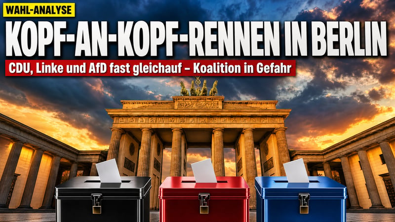 Berlin-Wahl: Drei Parteien fast gleichauf – Schwarz-Rot am Ende?