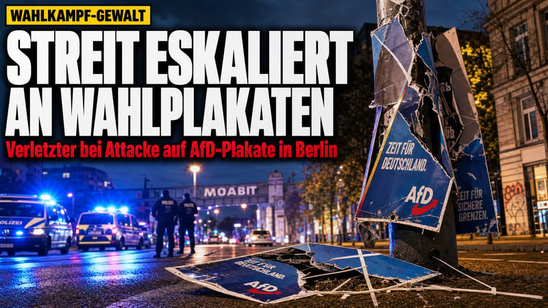Berlin-Wahlkampf eskaliert: Verletzter bei Streit um AfD-Plakate