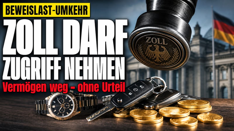 Beweislast umgekehrt: Zoll soll Vermögen ohne Urteil kassieren