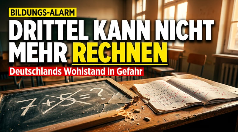 Bildungskollaps in Deutschland: Wenn ein Drittel der Kinder nicht mehr rechnen kann, ist der Wohlstand von morgen bereits verspielt