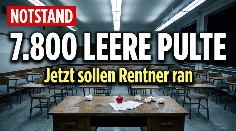 Bildungsnotstand in NRW: 7.800 leere Lehrerpulte – jetzt sollen die Rentner ran