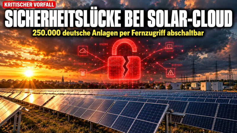 Blackout per Mausklick? China-Cloud hielt 250.000 deutsche Solaranlagen
