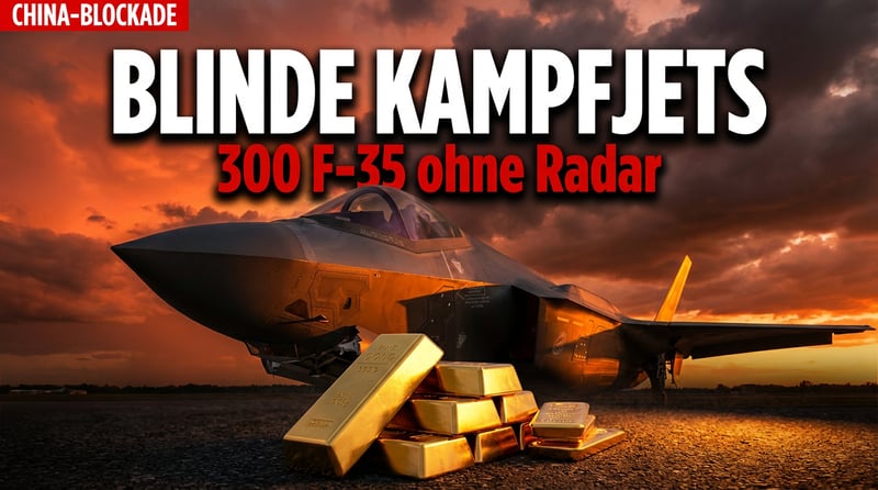 Blinde Kampfjets: 300 neue F-35 fliegen mit Ballast statt Radar – Chinas Rohstoff-Waffe trifft ins Mark