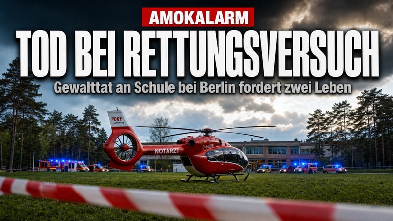 Blutbad an Schule bei Berlin: Helfer stirbt bei Rettungsversuch