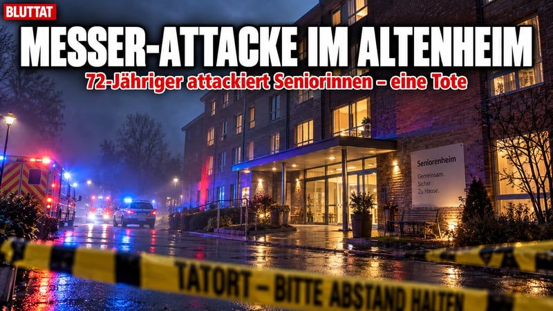 Blutbad im Altenheim: Senior soll Mitbewohnerinnen niedergestochen haben