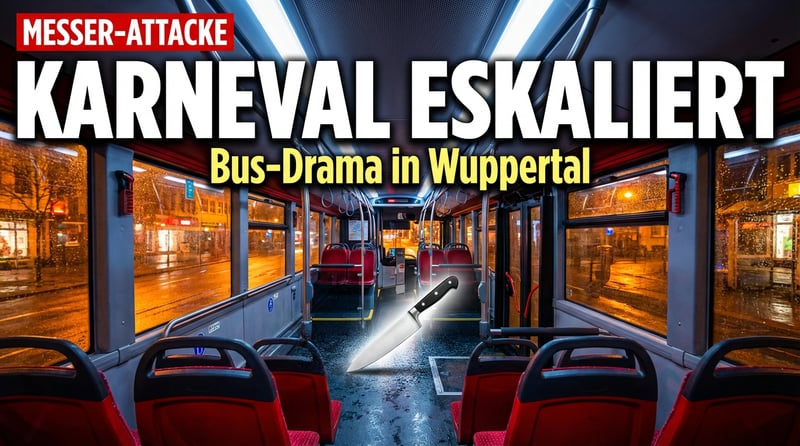 Blutige Karnevalsnacht in Wuppertal: Messerattacke im Linienbus fordert drei Verletzte