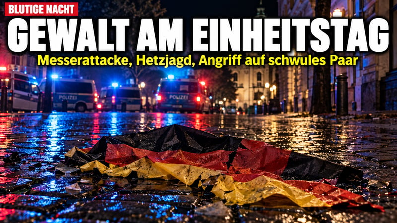 Blutiger Einheitstag: Messerstich, Hetzjagd und Prügel gegen Schwule