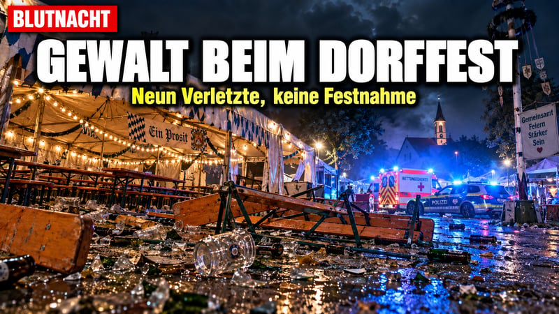 Blutnacht beim Dorffest in Sachsen: Neun Verletzte, keine Festnahme!