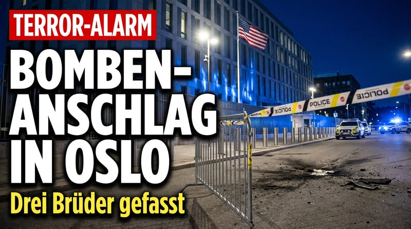 Bombenanschlag auf US-Botschaft in Oslo: Drei irakische Brüder als Terrorverdächtige gefasst