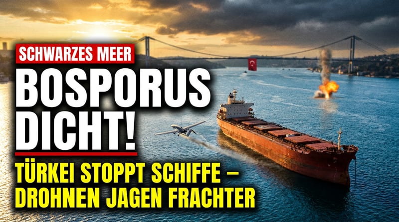 Bosporus dicht: Türkei stoppt Schiffe – Drohnen jagen Frachter im Schwarzen Meer