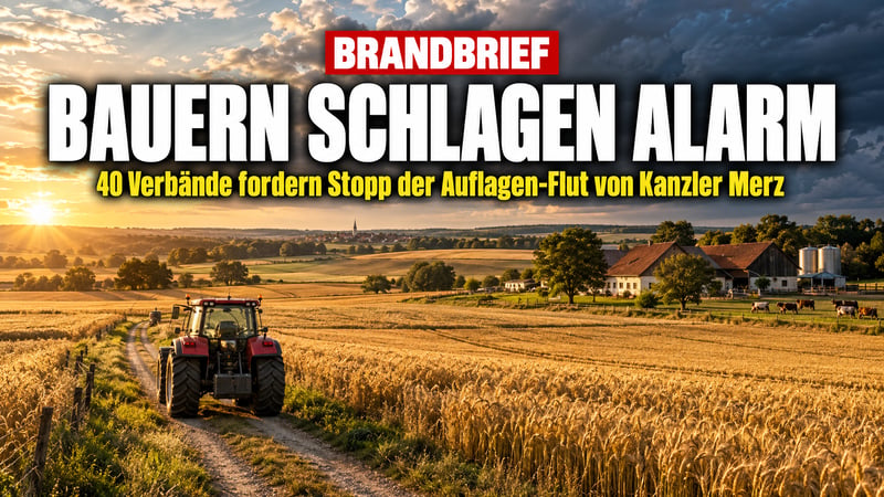 Brandbrief an Merz: 40 Agrarverbände fordern Stopp der Auflagen-Flut!