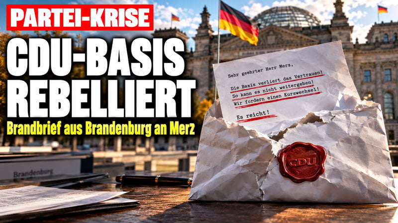 Brandbrief aus Brandenburg: Jetzt rebelliert die CDU-Basis gegen Merz!