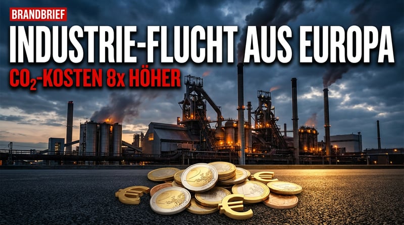 Brandbrief der Industrie: Europas CO₂-Wahnsinn treibt die letzten Konzerne in die Flucht