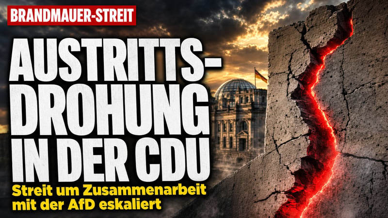 Brandmauer-Beben: CDU-Landtagspräsident droht mit Parteiaustritt