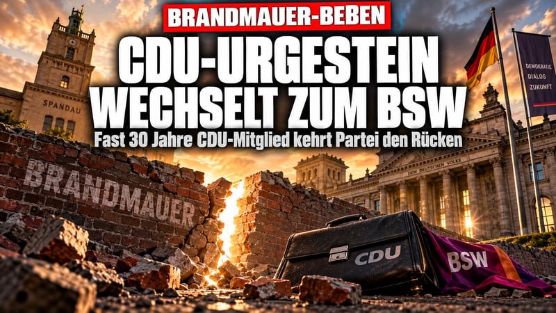 Brandmauer-Beben in Spandau: CDU-Urgestein läuft zum BSW über!