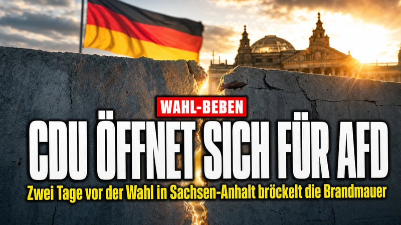 Brandmauer wackelt: CDU will die AfD plötzlich regieren lassen!