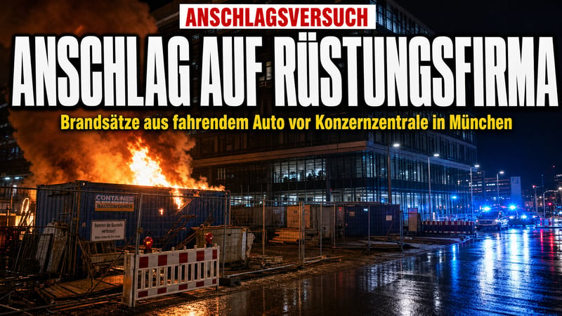 Brandsätze aus dem Auto: Anschlagsversuch auf Münchner Technologiekonzern